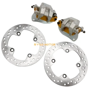 Rear Brake Calipers w/Pads &Brake Rotors for Yamaha Grizzly 700 YFM700 2007-2020 - Picture 1 of 8