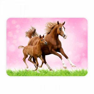 Juego de mesa de vinilo estable caballos rosa niños juego de espacio lavable - Imagen 1 de 3