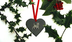 Cairn Terrier Slate Heart Christmas Decoration Dog Ornament Cairn Terrier Gift