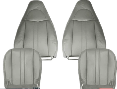 Cubierta de asiento de cuero gris inferior y superior para Chevy Express GMC Savana 03-14 Foto 1 de 4