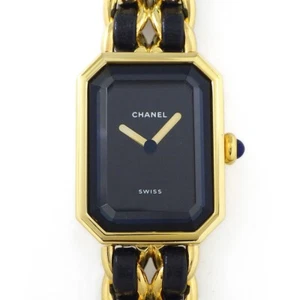 Reloj CHANEL Premiere M H0001 esfera octogonal chapado en oro metal cuero cuarzo - Imagen 1 de 11