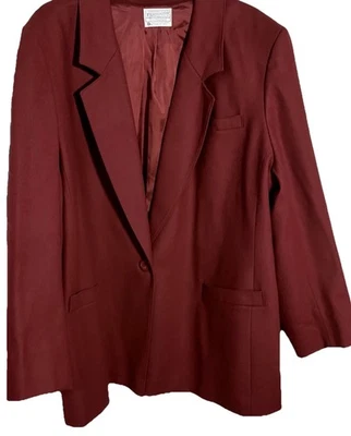 VTG Pendleton Womens 24W Wool Blazer Jacket  100% Virgin Wool Red Academia - Image 1 of 4