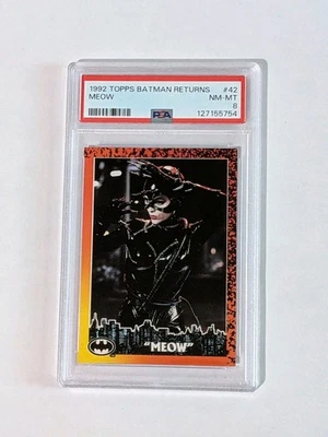 1992 Topps Batman Returns MEOW w/ Michelle Pfeiffer as CATWOMAN *** PSA 8 Pop. 7 - Image 1 of 4