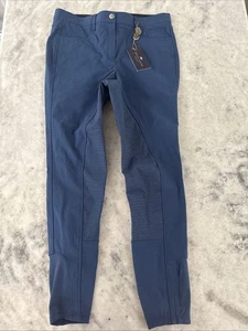 Pantalones cortos de equitación Premier azul equino talla 30 UK 14 Franca para damas caballo - Imagen 1 de 12