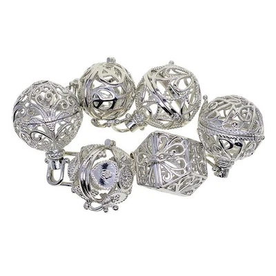 Risultati Della Collana Con Ciondolo Medaglione A Gabbia In Filigrana Mista Da 6 - Immagine 1 di 4