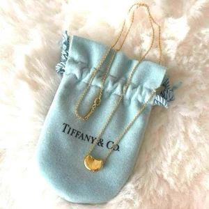 TIFFANY&Co. Necklace Pendant gold K18 Gold Bean VG - Foto 1 di 3