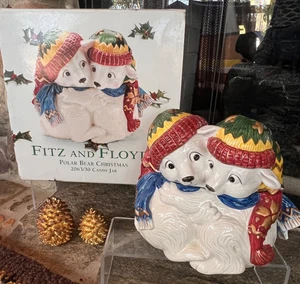 FITZ AND FLOYD EISBÄR WEIHNACHTEN BONBONIERE 2063/30 gekauft im Dachboden gelagert - Bild 1 von 14