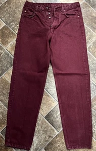 Jeans Levi’s 501 Para Hombre 32X32 De Colección Años 90 Botón Mosca RARO Rojo Denim Defectos EE. UU. - Imagen 1 de 8