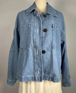 Levi’s Red Tab Denim Chore Jacket M Light Wash Oversized Y2K Utility Workwear - Bild 1 von 10