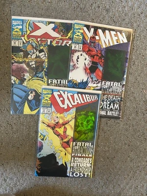 X-MEN FATAL ATTRACTIONS HOLOGRAM SET X-MEN, X Factor, & Excalibur - Image 1 of 4