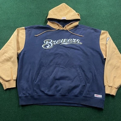 Sudadera con Capucha de Colección Milwaukee Brewers Para Hombres 2XL Azul MLB Béisbol Pullover Sudadera Foto 1 de 4