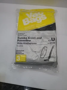 Home Care Vac Bags Eureka Bravo and Powerline Style U Vacuum bags 2 pk - Picture 1 of 3