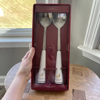 Pottery Barn Reindeer Rudolph Two Piece Server Set - Image 1 of 3