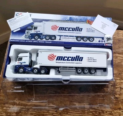 Corgi - Mercedes Benz MP4 & Fridge Trailer - McCulla - CC15805 - 1:50 - Mint/New - Image 1 of 4