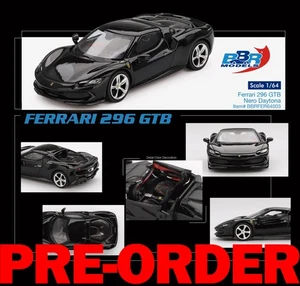 (Pre-order) BBR 1/64 Ferrari 296 GTB Nero Daytona Diecast Model Car - Picture 1 of 5