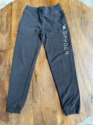 Joggers Spyder Kids pretas tamanho infantil grande - Imagem 1 de 3