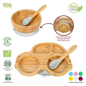 VINSANI BAMBOO CAR PLATE,BOWL & SPOON - Picture 1 of 48