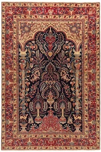 Kashmar Tissé à la Main Tapis de Perse 280x190 cm-Fine, Orient, Tapis, , Beige - Picture 1 of 12