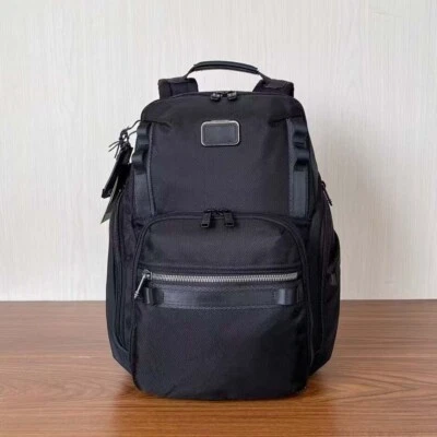 NEW TUMI ALPHA BRAVO SEARCH 232789D Backpack Black Nylon Leather