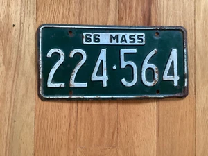 1966 MASSACHUSETTS LICENSE PLATE - Picture 1 of 1