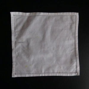 Napperon carré blanc fil coton textile ameublement art déco fait main N5096 - Imagen 1 de 12