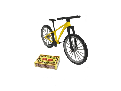 Teste de acessórios de esteira PrintFully3D escala 1/10 bicicleta impressa em 3D - Imagem 1 de 4