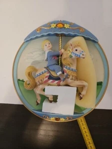 1995 BRADFORD EXCHANGE CAROUSEL DAYDREAMS "ALL ABOARD" Musical Plate in Box - Picture 1 of 7