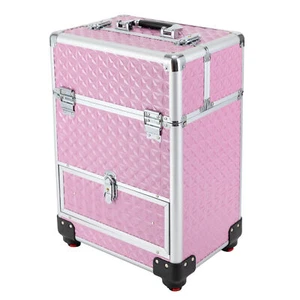 Estuche de tren de maquillaje rodante profesional carro de cosméticos organizador de almacenamiento de maquillaje - Imagen 1 de 19