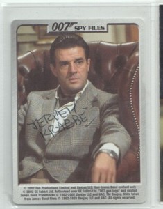 JEROEN KRABBE 007 JAMES BOND GEN KOSKOV LIVING DAYLIGHTS 1 SIGNED TRADING CARD 