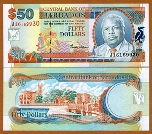Barbados, $50, ND (2000), P-64, UNC - Picture 1 of 1