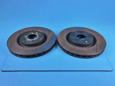08-15 MITSUBISHI LANCER EVO X FRONT SLOTTED BRAKE ROTORS STOPTECH PAIR - Image 1 of 4