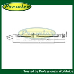 Premier Front Left Brake Hose Fits Nissan Leaf 2010- Electric 462113NACA - Picture 1 of 4