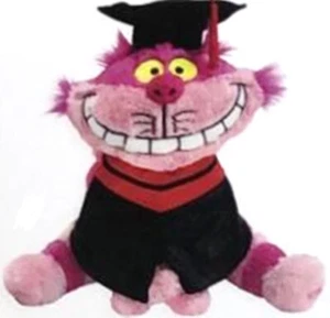 Figura de peluche de 16" de Disney Alicia en el País de las Maravillas Gato de Cheshire graduación graduada - Imagen 1 de 5