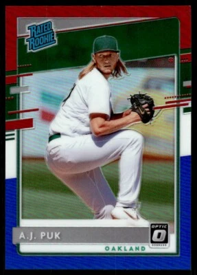 2020 DONRUSS RATED ROOKIE RED BLEU /150 A.J. PUK R11 - Image 1 of 2