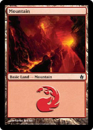 MOUNTAIN #33 FOIL X4 4 4X Fire and Lightning MTG Magic Cards DJMagic - Image 1 of 1