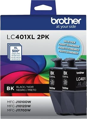 Brother Ink Cartridge LC401 / XL for DCP J1050DW J1140DW MFC J1010 J1012 Genuine - Image 1 of 4
