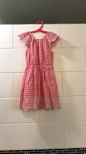 GAP Kids Pink Gingham Girls Dress Size Small (6-7) - Picture 1 of 6