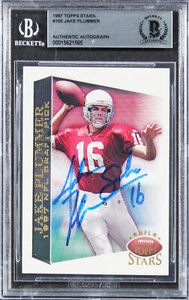 Cardinals Jake Plummer Signed 1997 Topps Stars #105 Rookie Card BAS Slabbed - Picture 1 of 2