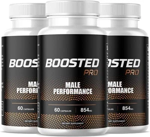 Boosted Pro Male Performance All Natural Dietary Supplement (180 Capsule) 3-Pack - Picture 1 of 5