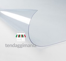 TELO PVC TRASPARENTE TELONE IN CRISTAL PLASTIFICATO AL METRO LINEARE 650 GR/MQ