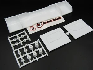 3 Racing 195mm PP Moulded Wing For 1/10 Touring Car (White) - 3RAC-WD195/WI - Picture 1 of 5