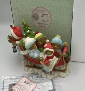 Cherished Teddies 4016376 5 Bears In A Sleigh Holiday Figurine Richard Annette - Picture 1 of 13
