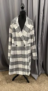 torrid Black-And-White Plaid Wool Blend A Line Coat Size 3X - Picture 1 of 5