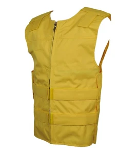 Yellow Cordura Cloth - Textile Motorcycle Vest | Unisex Cut - Picture 1 of 10