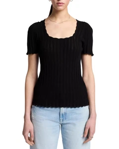 Top para mujer 7 For All Mankind talla S borde festoneado - Imagen 1 de 5