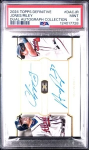 Chipper Jones Austin Riley 2024 Topps Definitive Dual Auto #DACJR 16/35 PSA 9 - Bild 1 von 2