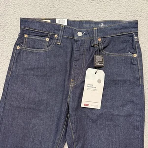 Pantalones de mezclilla Levis 512 para hombre 32x30 azul oscuro ajustados cónicos premium elásticos Big E nuevos con etiquetas - Imagen 1 de 20