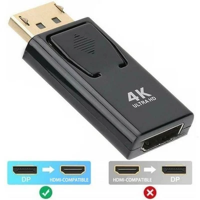 DP to HDMI Ultra HD Resolution 4k Displayport DP Audio Adapter Converter - Image 1 of 4