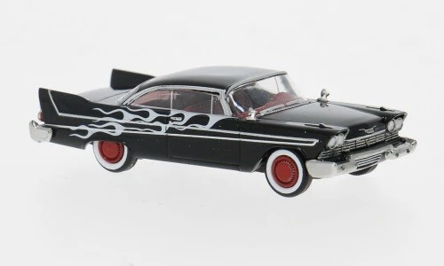 Brekina 19683 Plymouth Fury Nero 1958 Fiamme H0 Nuovo 2025