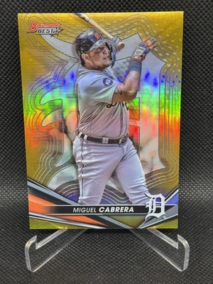 Oro #d/50 MIGUEL CABRERA 2022 Bowman's Best Detroit Tigers No. 42 Foto 1 de 2